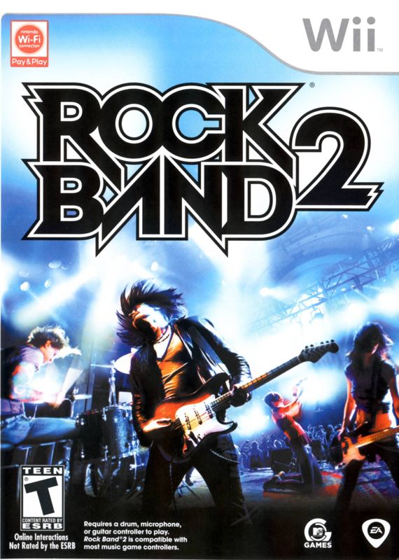 Rock Band 2 Bundle box art for Wii